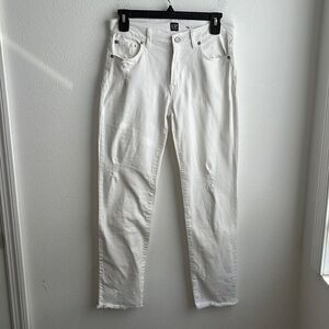 Gap‎ Distressed White Best Girlfriend Jeans Size 24